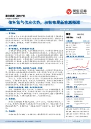 依托氢气供应优势,积极布局新能源领域