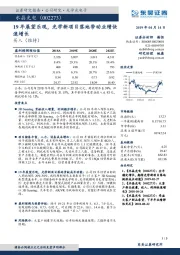 19年展望乐观，光学新项目落地带动业绩快速增长