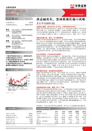 供应链优化,坚持高端化核心战略
