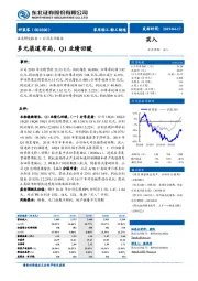 多元渠道布局，Q1业绩回暖