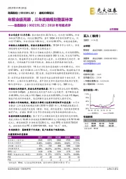 2018年年报点评:年报业绩亮眼,三年战略规划整装待发
