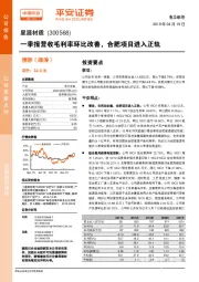 一季报营收毛利率环比改善，合肥项目进入正轨