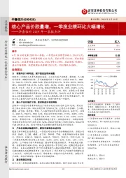 华鲁恒升2019年一季报点:核心产品价跌量增,一季度业绩环比大幅增长