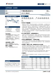 2019年一季报点评：业绩表现良好，产品结构持续优化