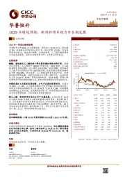 1Q19业绩超预期，新材料项目助力中长期发展