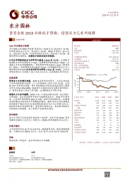 紧资金致2018业绩低于预期，偿债压力已有所缓解