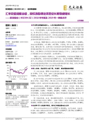 2018年年报及2019年一季报点评:汇率贬值提振业绩,股权激励绑定高管促长期稳健增长