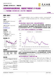 2019年一季报点评:经营调整导致短期阵痛,增值税下调利好19年业绩