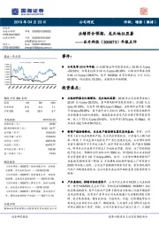 年报点评：业绩符合预期，龙头地位显著