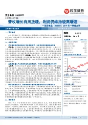 2019年一季报点评:营收增长有所放缓,利润仍维持较高增速