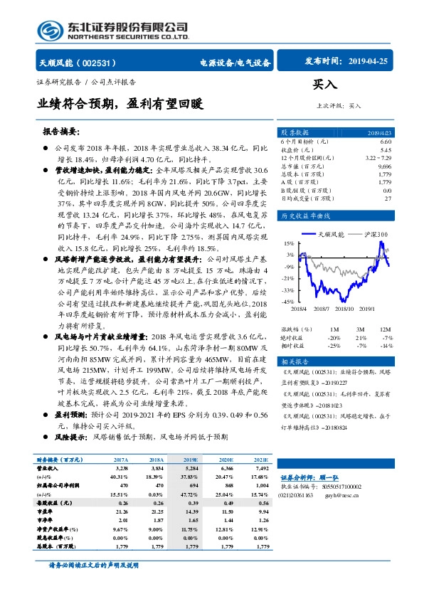 业绩符合预期，盈利有望回暖