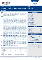 2019年一季报点评：一季度收入大幅增长，增发获批促进公司战略稳步推进