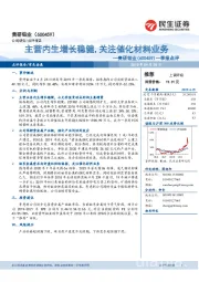 一季报点评：主营内生增长稳健，关注催化材料业务