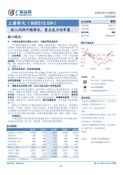 收入利润平稳增长，重点发力佰草集