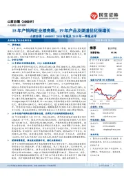 2018年报及2019年一季报点评:18年产销两旺业绩亮眼,19年产品及渠道优化保增长