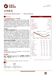 纸价同比回落挤压盈利，一季度业绩承压