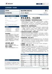 2019年一季报点评：营收高增长，内生强劲