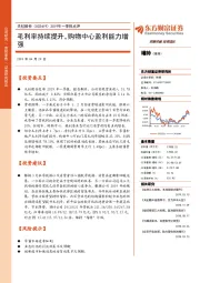 2019年一季报点评：毛利率持续提升，购物中心盈利能力增强