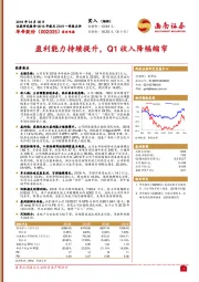 盈利能力持续提升，Q1收入降幅缩窄