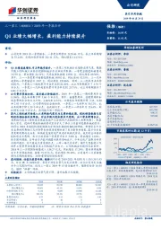 2019年一季报点评：Q1业绩大幅增长，盈利能力持续提升