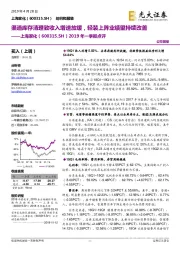 2019年一季报点评:渠道库存清理致收入增速放缓,轻装上阵业绩望持续改善