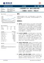 一季报点评：一季度迎接开门红，提价毛利提升明显