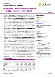 2019年一季报点评：Q1业绩触底，综合纸企龙头轻装开启新征程