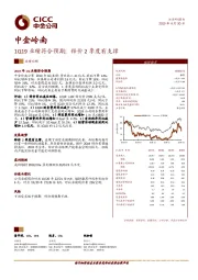 1Q19业绩符合预期；锌价2季度有支撑