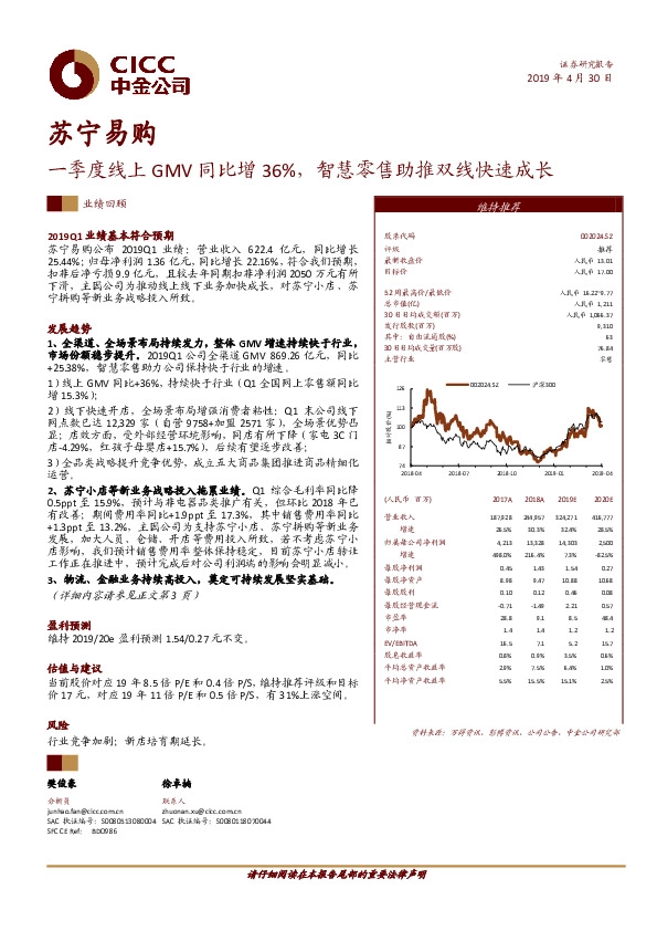 一季度线上GMV同比增36%，智慧零售助推双线快速成长