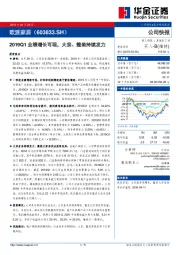 2019Q1业绩增长可观，大宗、整装持续发力