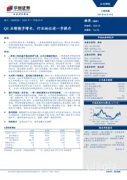2019年一季报点评：Q1业绩稳步增长，行业地位进一步提升