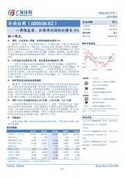 一季报发布，归母净利润同比增长5%