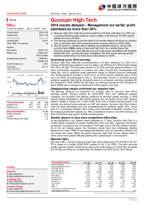 2018 results delayed – Management cut earlier profit 2018 results delayed – Management cut earlier profit