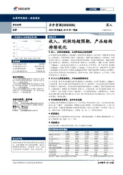 2018年年报及2019年一季报：收入、利润均超预期，产品结构持续优化