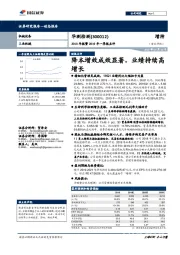 2018年报暨2019年一季报点评：降本增效成效显著，业绩持续高增长