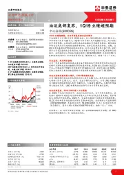 油运底部复苏，1Q19业绩超预期