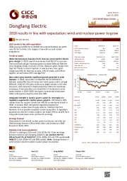 2018 results in line with expectation; wind and nuclear power to grow