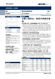 2018年年报点评：业绩小幅承压，转型升级稳步推进