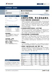 2019年一季报点评：业绩符合预期，新业务快速增长