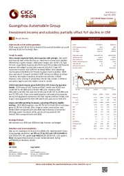 Investment income and subsidies partially offset YoY decline in GM