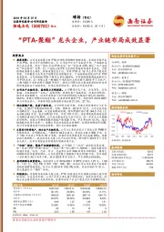 “PTA-聚酯”龙头企业,产业链布局成效显著