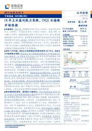 18年主业盈利能力亮眼,19Q1业绩超市场预期