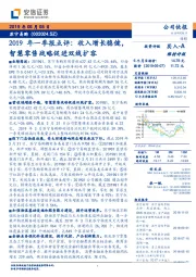 2019年一季报点评:收入增长稳健,智慧零售战略促进双线扩容