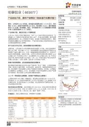 产品结构升级,静待产能释放下新能源市场需求潜力