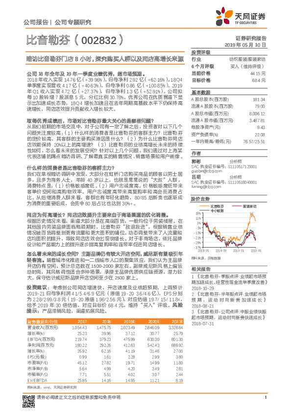 暗访比音勒芬门店8小时，探究购买人群以及同店高增长来源