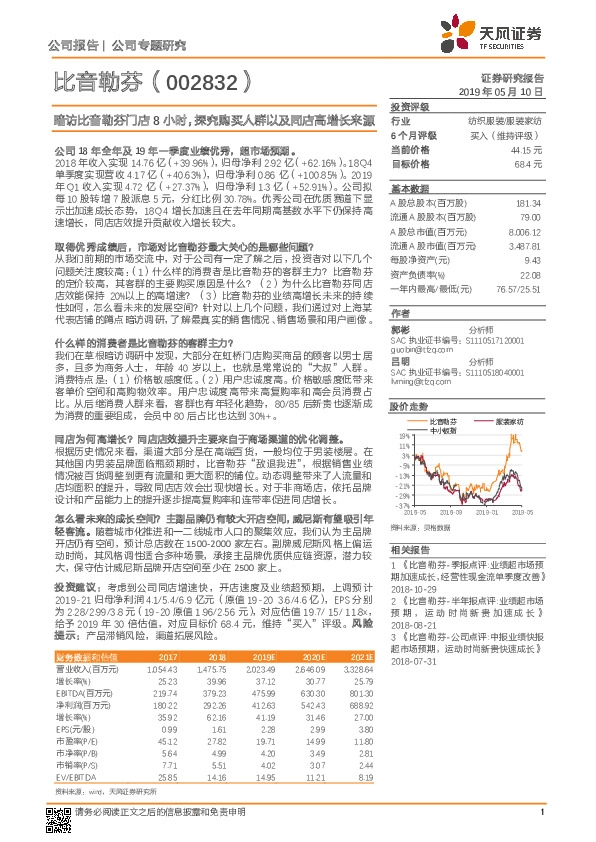 暗访比音勒芬门店8小时，探究购买人群以及同店高增长来源