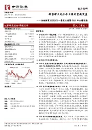 一季度业绩暨2019年业绩预期：销售增长是今年业绩的重要变量
