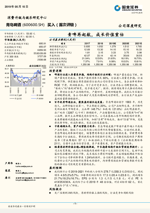 青啤再起航，成长价值重估