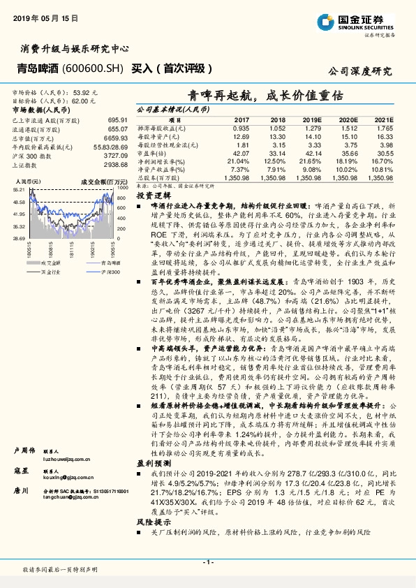 青啤再起航，成长价值重估