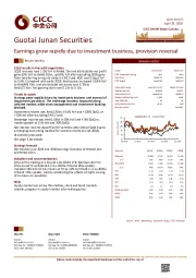 Earnings grow rapidly due to investment business,provision reversal